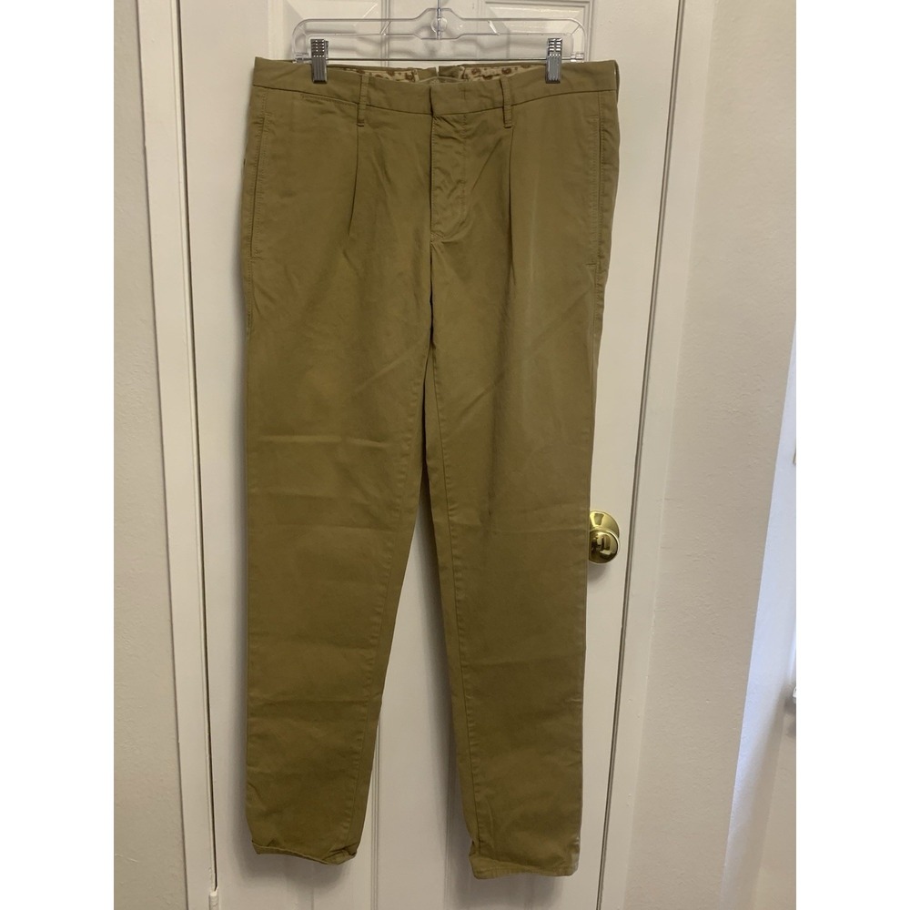 NWT Incotex Casual Pants / Chinos Slim Fit Olive Color 35 x 34